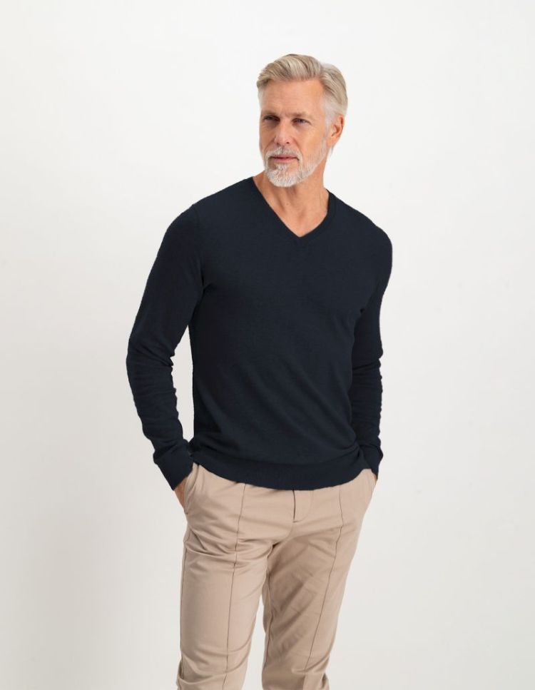 BOB V NECK 19479 dark navy