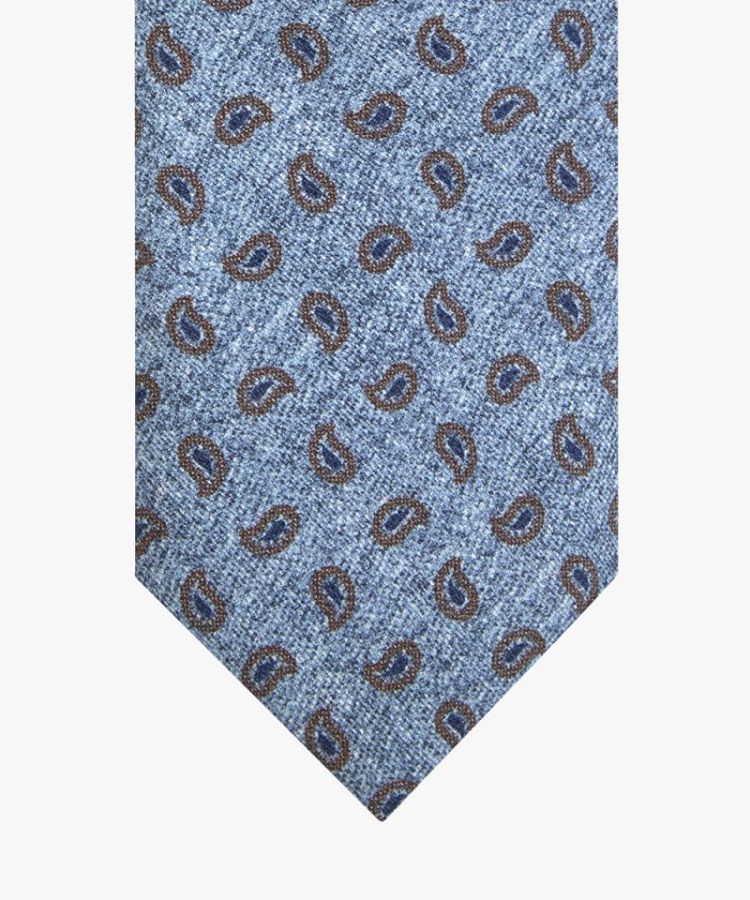 PPVA30014B TIE SILK PRINT BLUE M Blue