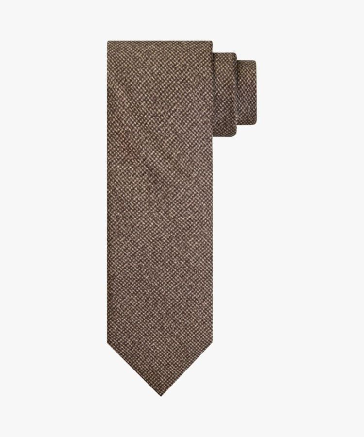 PPVA30018G TIE SILK PRINT BROWN H Brown