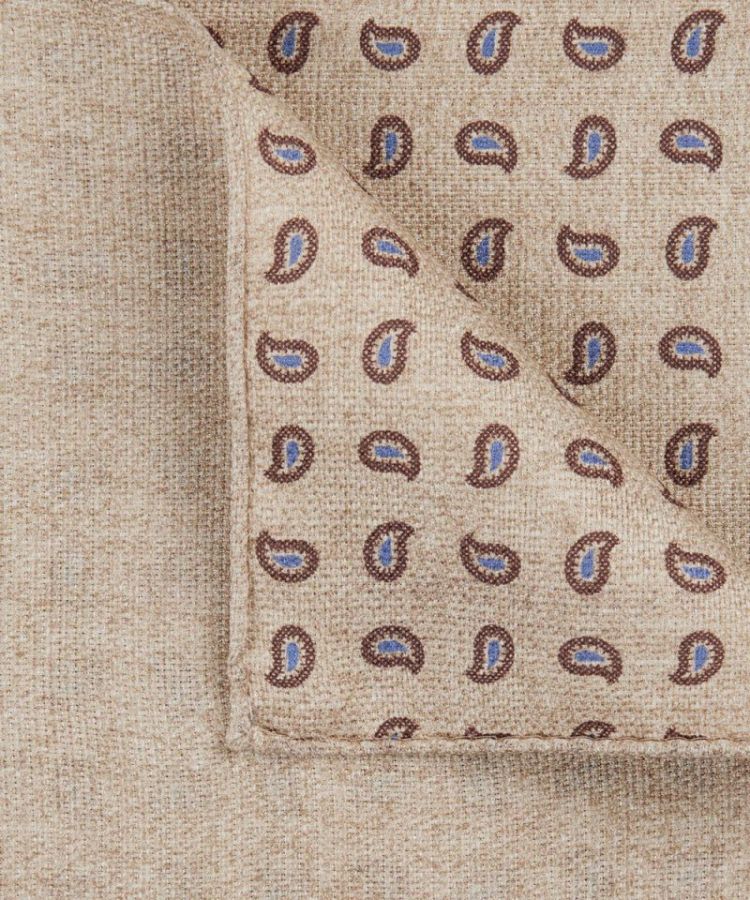 PPVN30030A PSQ SILK DOUBLE PRINT BEIGE F Beige