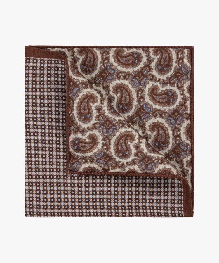 PPVN30031A PSQ SILK DOUBLE PRINT BEIGE F Beige