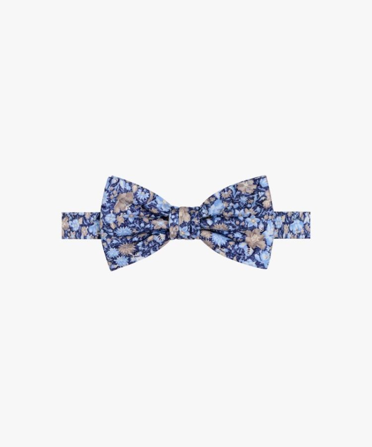 PPWV10046A BOWTIE SILK PRINT NAVY P Navy