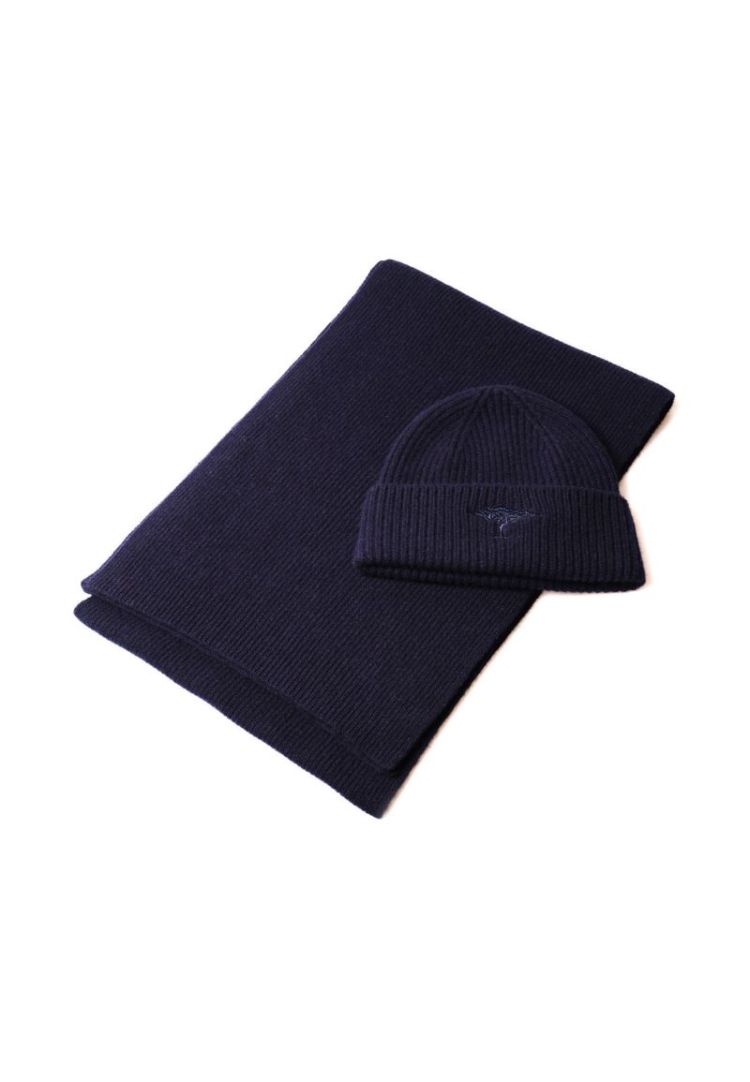 SET Beanie & Scarf 685 navy
