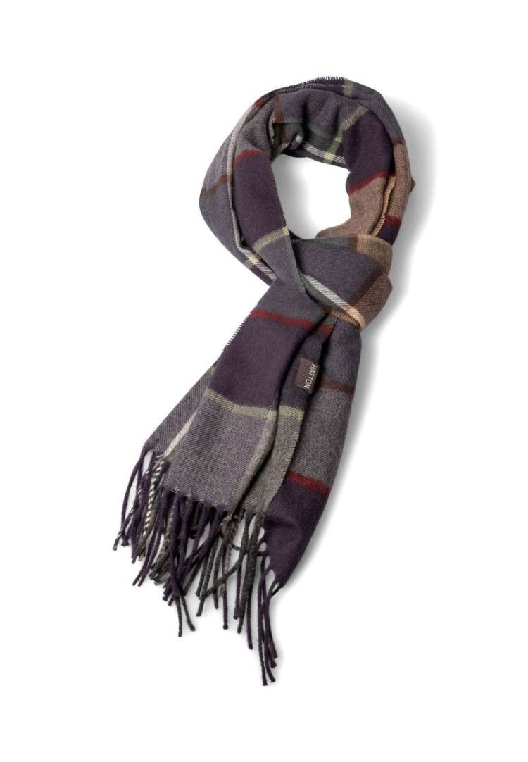 Soft Check Scarf 737 dark ivy