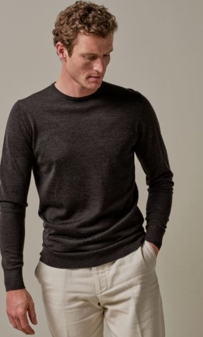 PP2J00011C PULLOVER CREW NECK DARK BROWN H2 Dark Brown