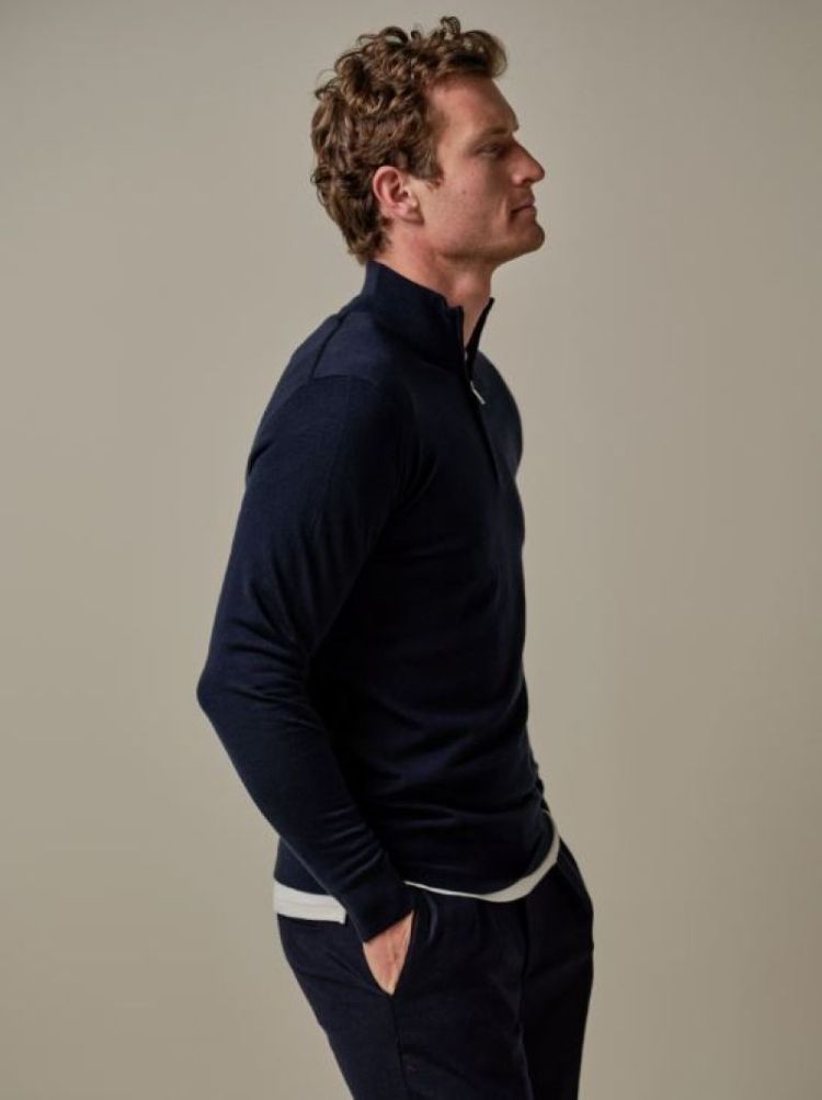 PP2J00012A PULLOVER  HALF ZIP NAVY P Navy