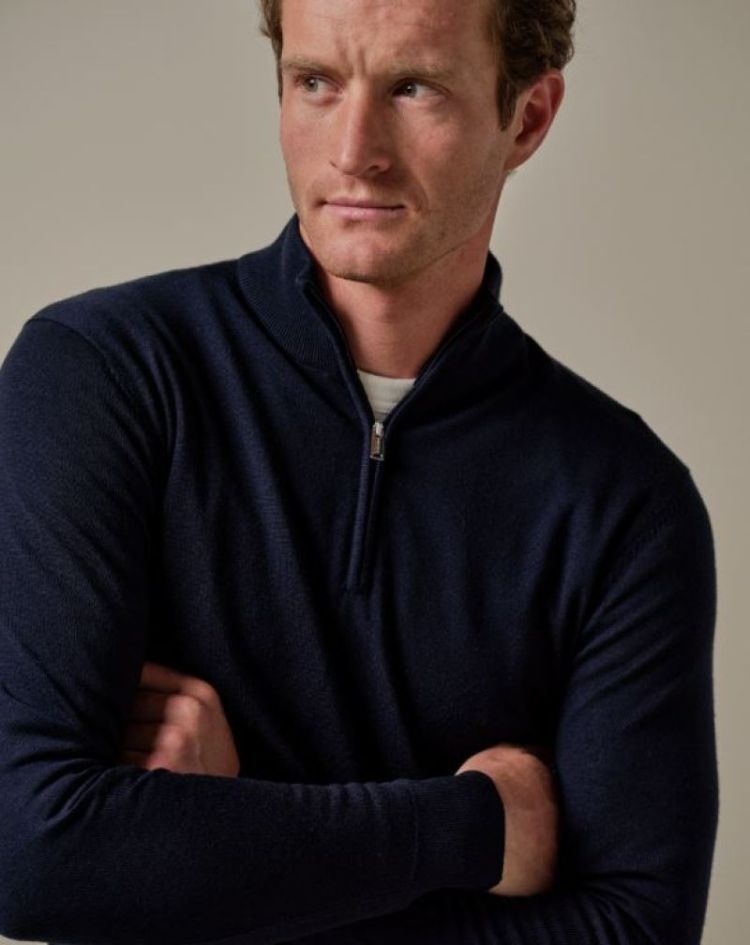PP2J00012A PULLOVER  HALF ZIP NAVY P Navy