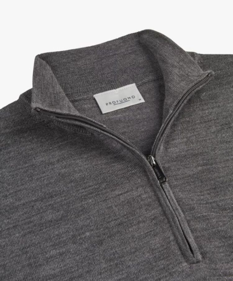 PP2J00012B PULLOVER  HALF ZIP GREY C Grey
