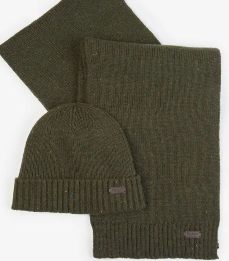 Carlton fleck beanie & Scarf gift set SOS - OL31 OLIV