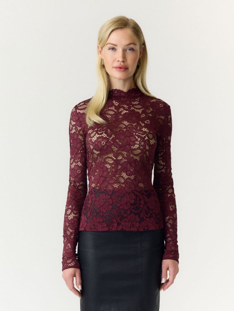YASLACEY LS LACE TOP S. 190945 Port Roy