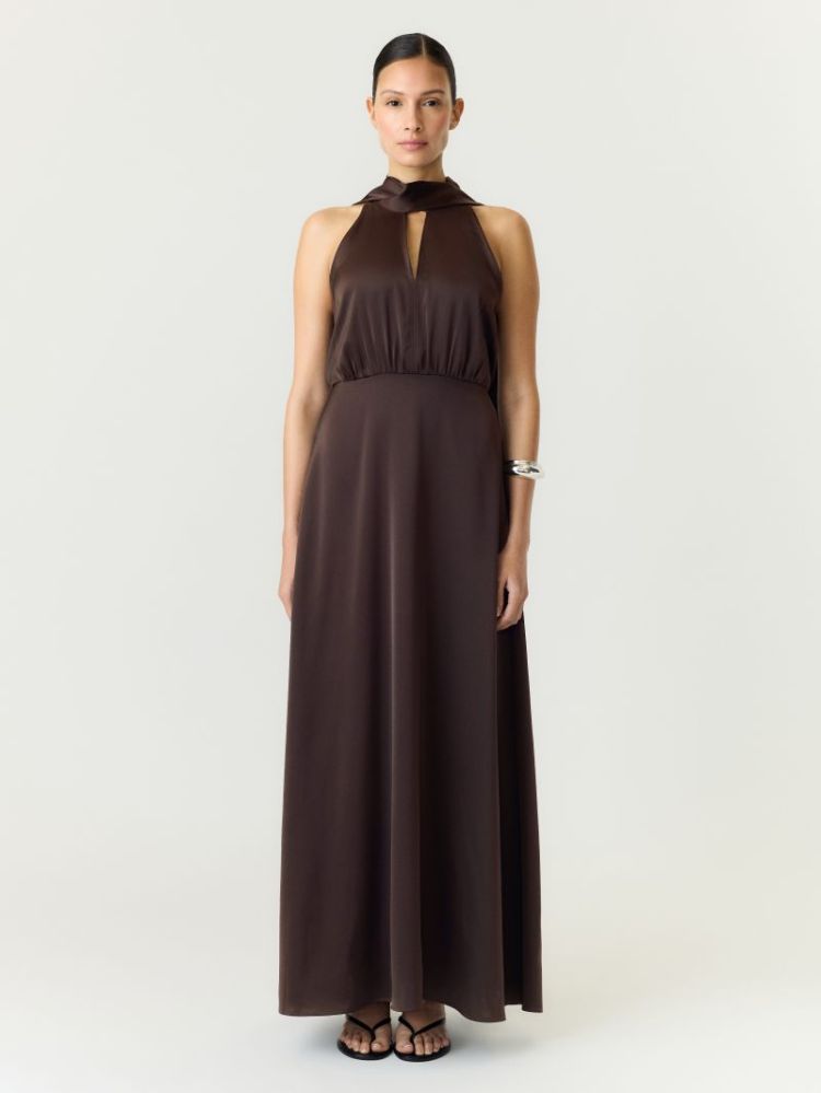 YASTHEA SL MAXI DRESS S.  229437 Coffee B