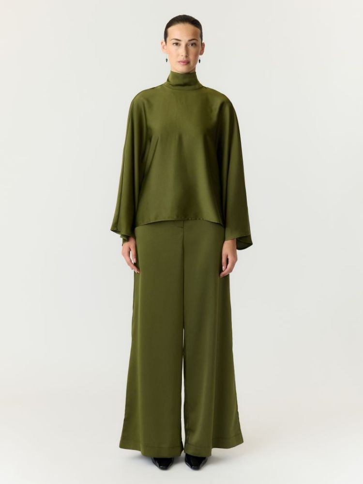 YASPELANA HW PALAZZO PANT S. 295917 Sphagnum