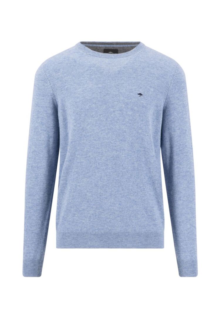 O-Neck. Merino Cashmere 660 air blue