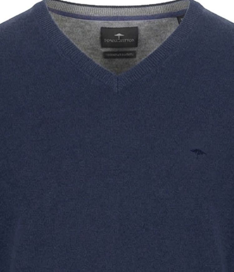 V-Neck. Merino Cashmere 661 ink blue