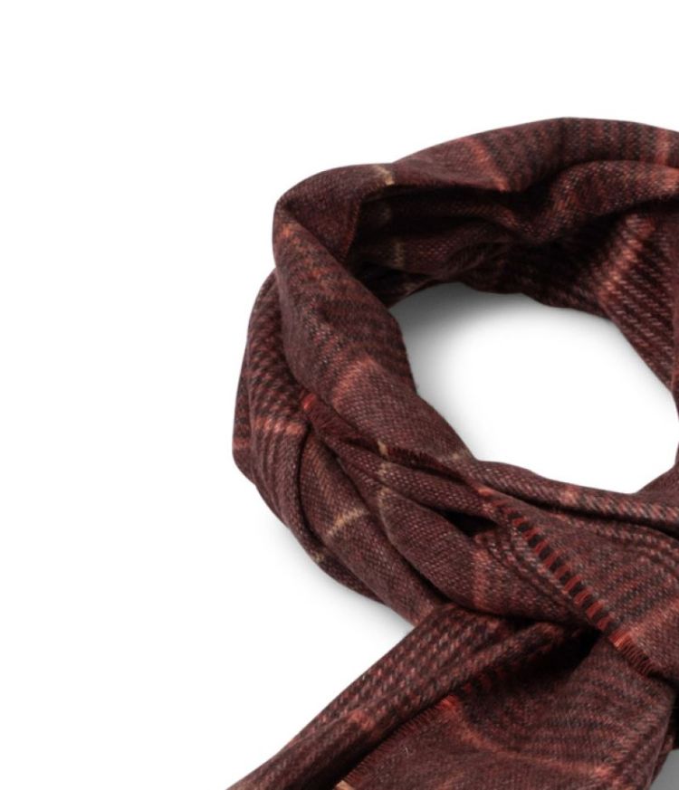 Soft Check Scarf 346 brick