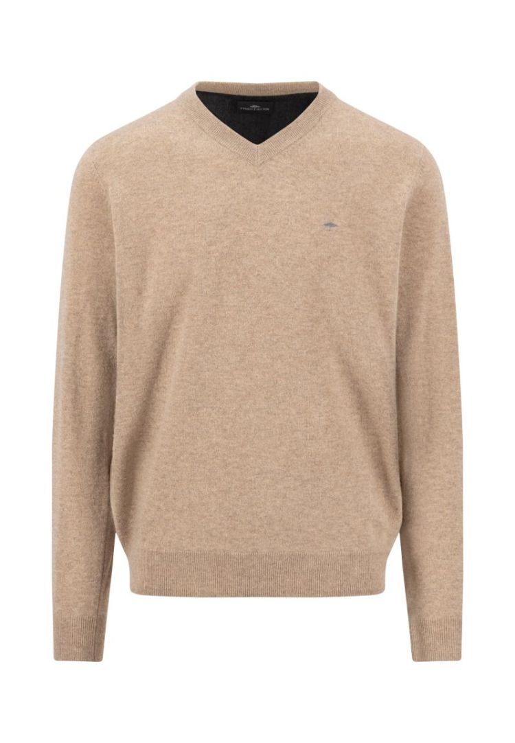 V-Neck. Lambswool*RWS 864 taupe