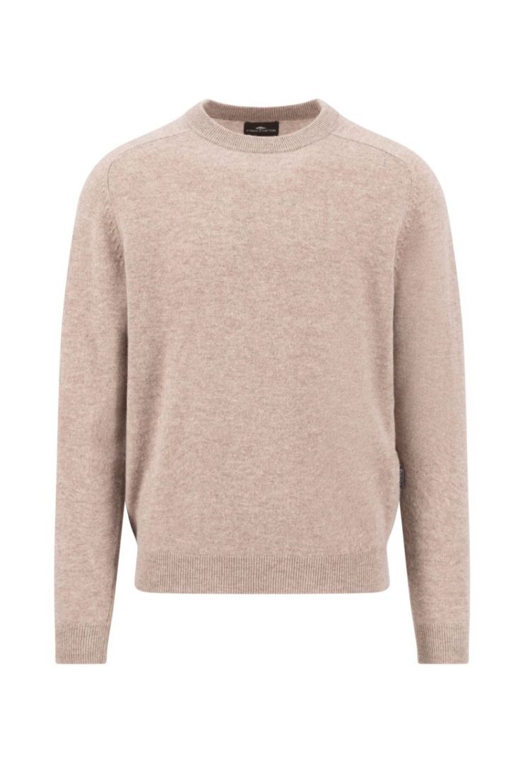 O-Neck. Cashmere 863 light taupe