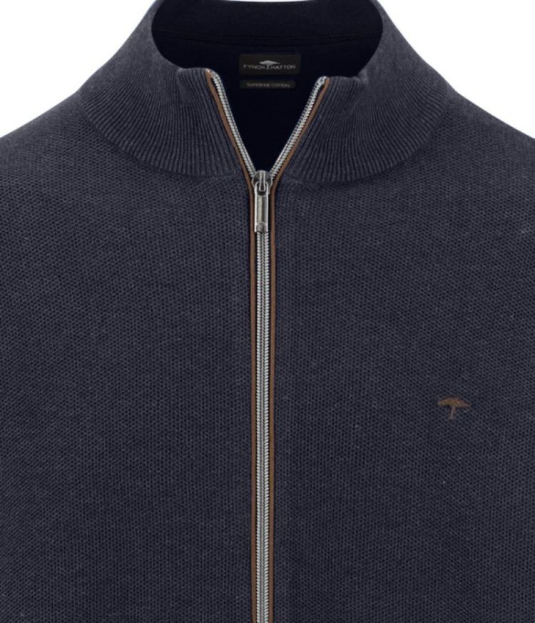 Cardigan-Zip. Structure 690 navy