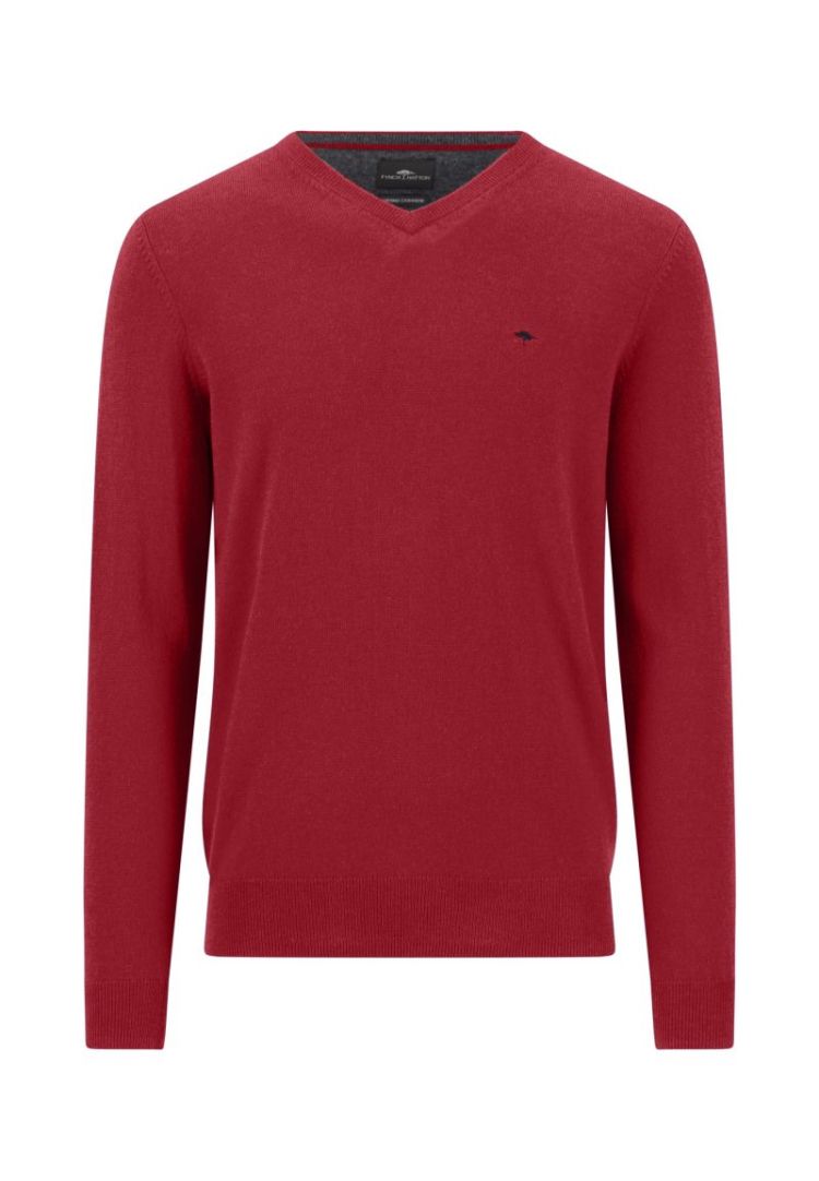 V-Neck. Merino Cashmere 346 brick