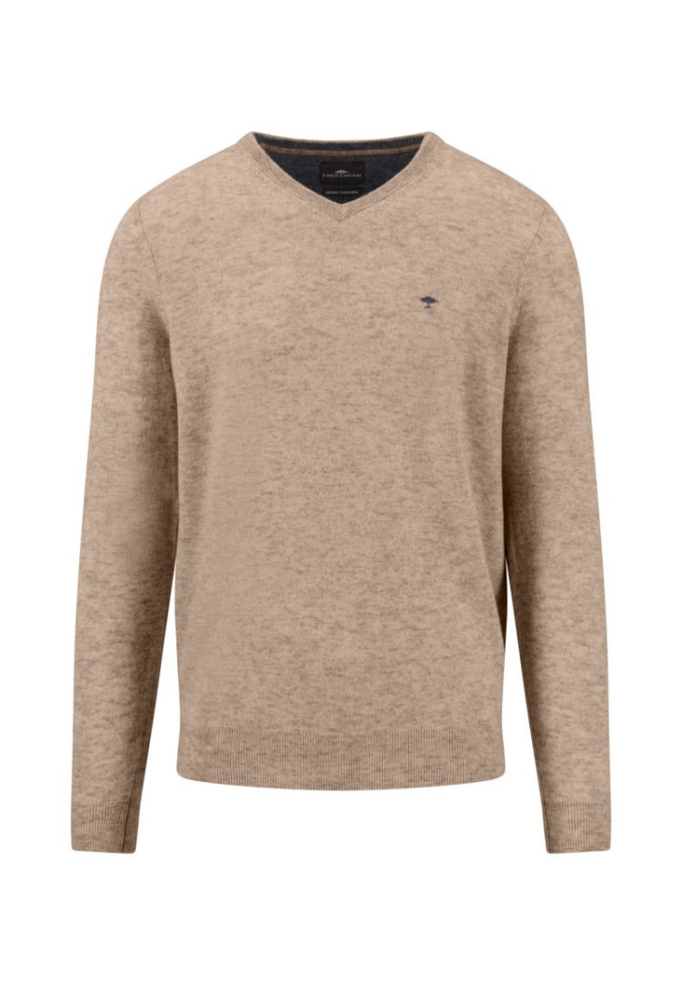 V-Neck. Merino Cashmere 864 taupe