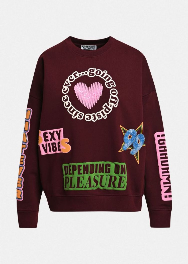 printed sweatshirt k2wn C2wine not