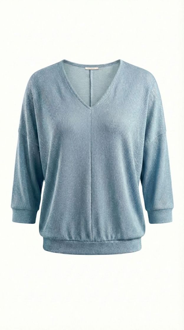 t-shirt V-neck glitter quality marina 