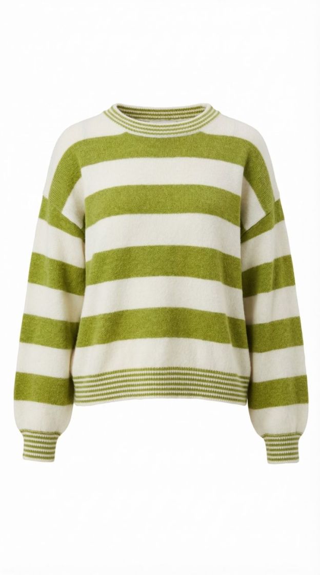 pull striped olive 