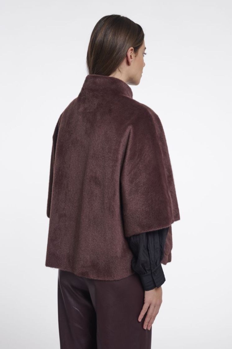 Faux fur cape Chocolate bean 