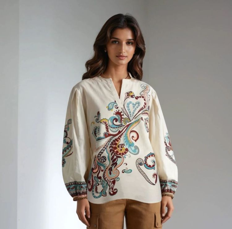 NORA BLOUSE Shadow rock 