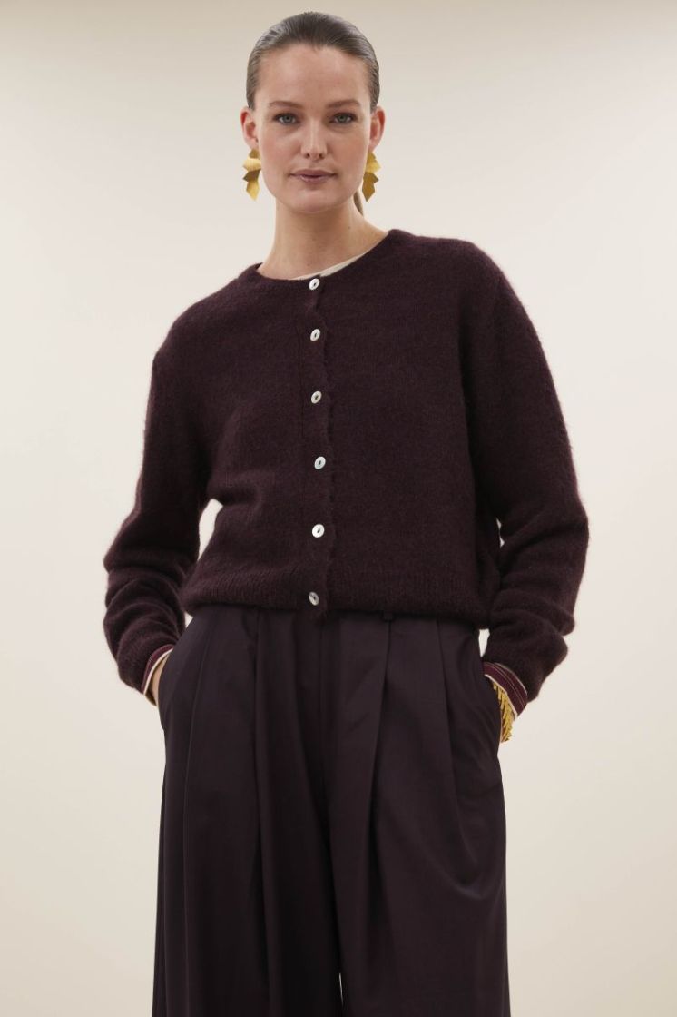 CLEO CARDIGAN 1343 deep wine