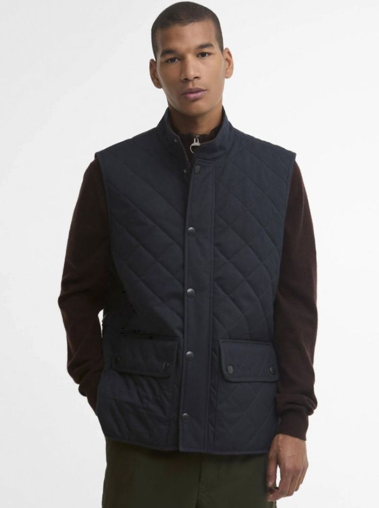 BARBOUR LUX LOWERDALE GILET NY92 DARK NAVY