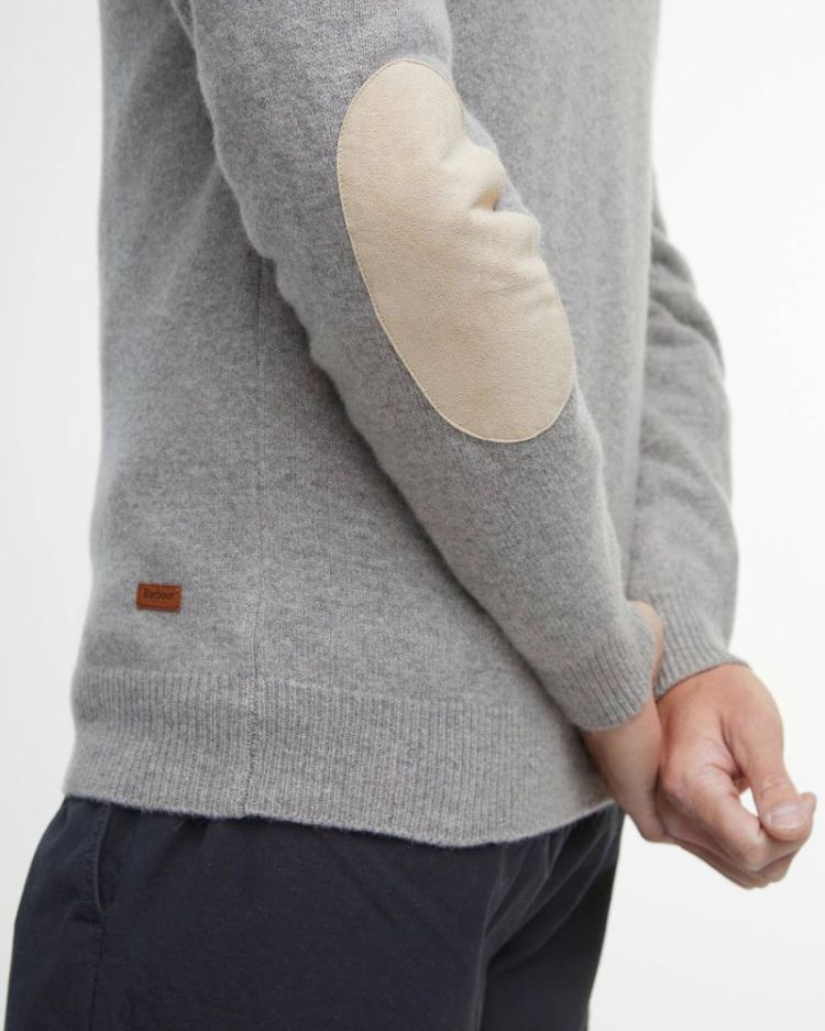 BARBOUR ESSENTIAL PATCH HALF ZIP KNITTED JUMPER SOS - ST51 STON