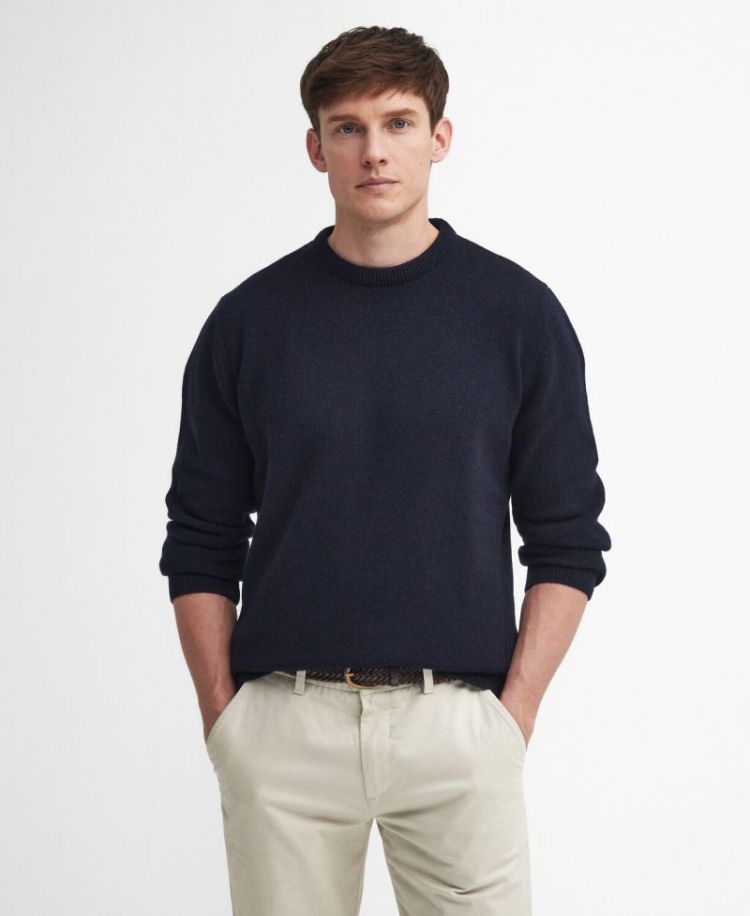 BARBOUR HOLDEN CREW NECK SWEATER SOS - NY91 NAVY