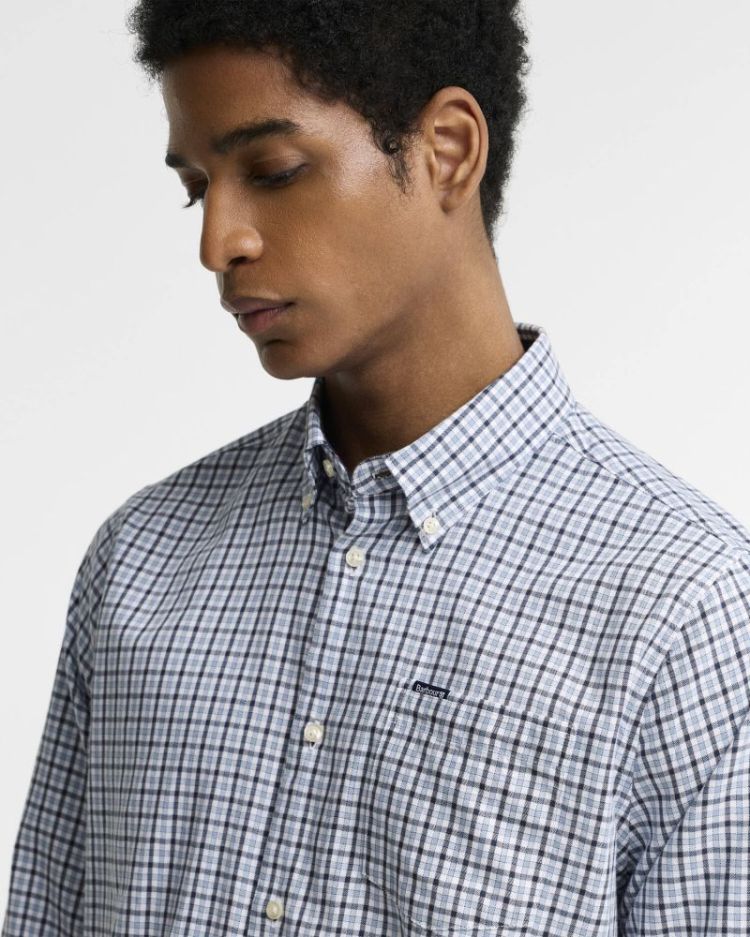 BARBOUR PADSHAW TAILORED GINGHAM SHIRT BL33 BLUE
