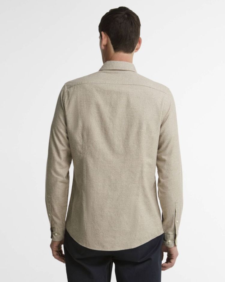 BARBOUR TURNER TAILORED HOUNDSTOOTH SHIRT ST51 STONE 