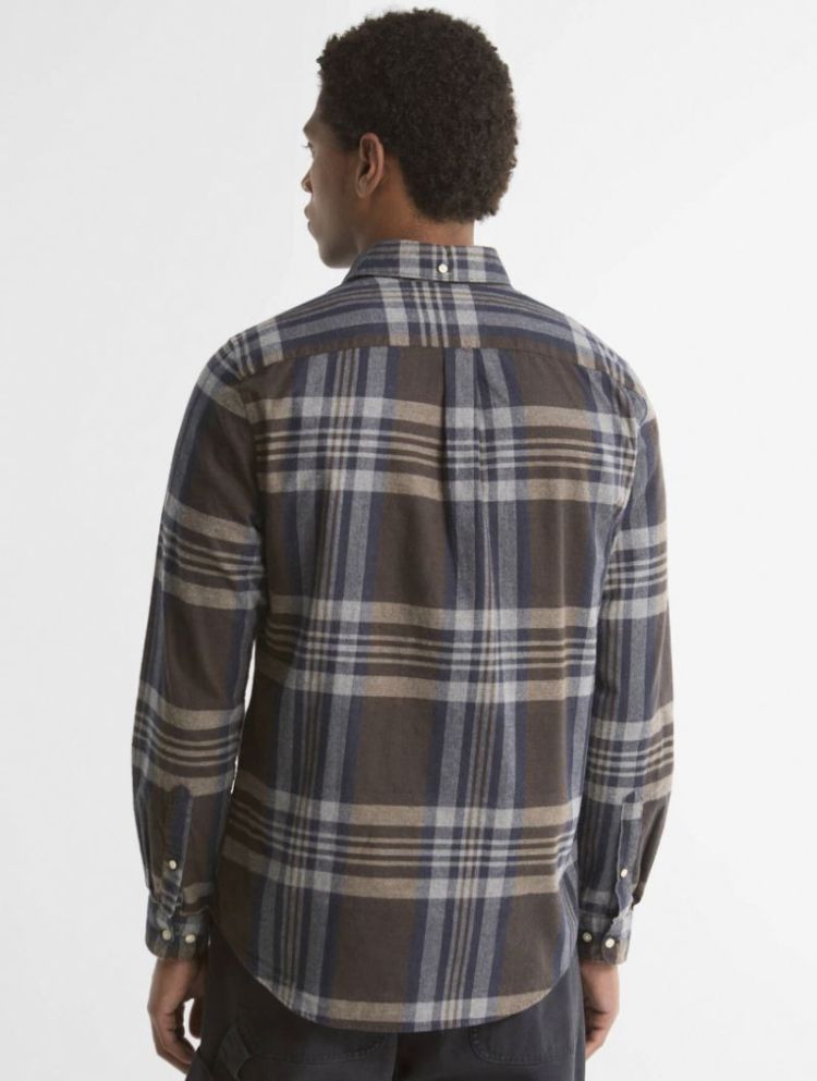 BARBOUR DOVEDALE TAILORED CHECKED SHIRT SN71 DARK SAND 