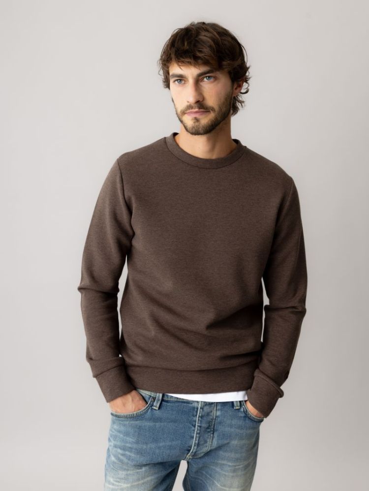 ABEL CREW NECK SWEAT 591 Chocolate B