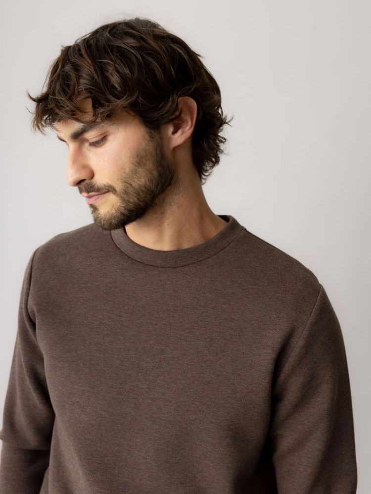 ABEL CREW NECK SWEAT 591 Chocolate B