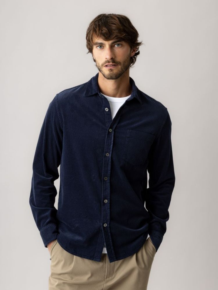 ALDEN CORDUROY SHIRT 469 Navy