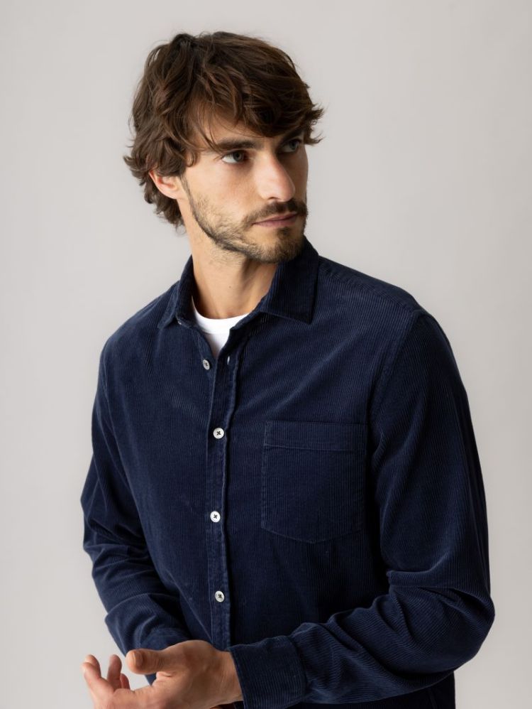 ALDEN CORDUROY SHIRT 469 Navy