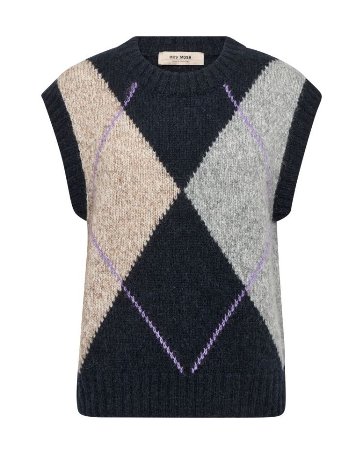 JENNINE KNIT VEST 468 Salute Navy