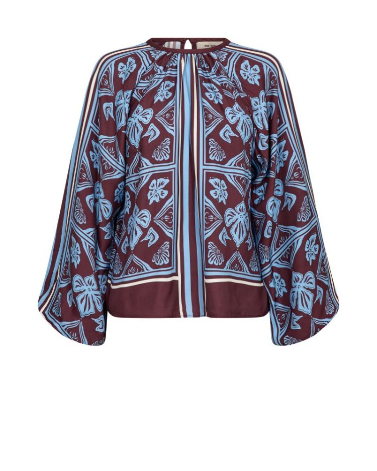 MILKEY LINOCUT BLOUSE 278 Port Royale