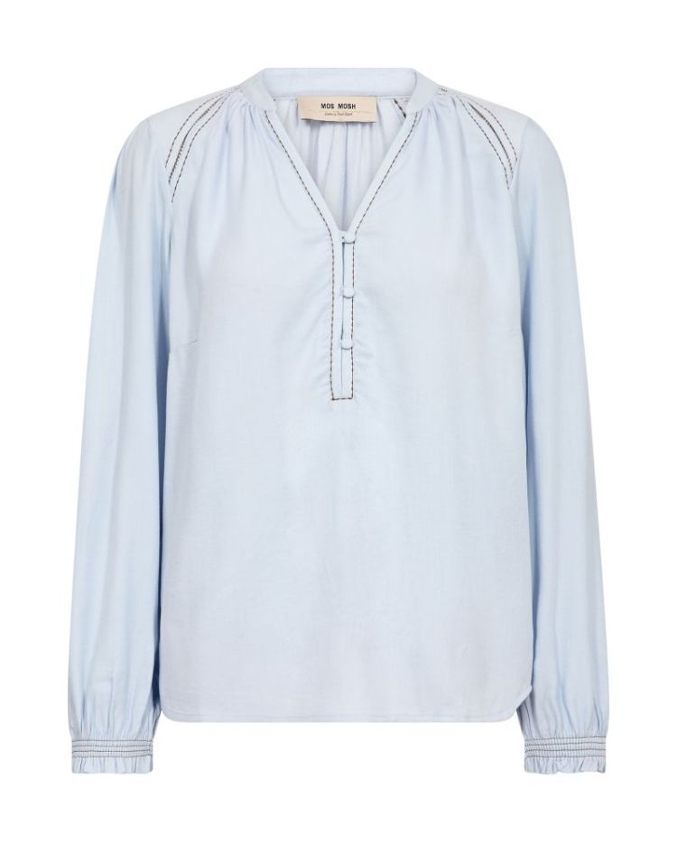 TAZZIN TWILL BLOUSE 495 Skyway