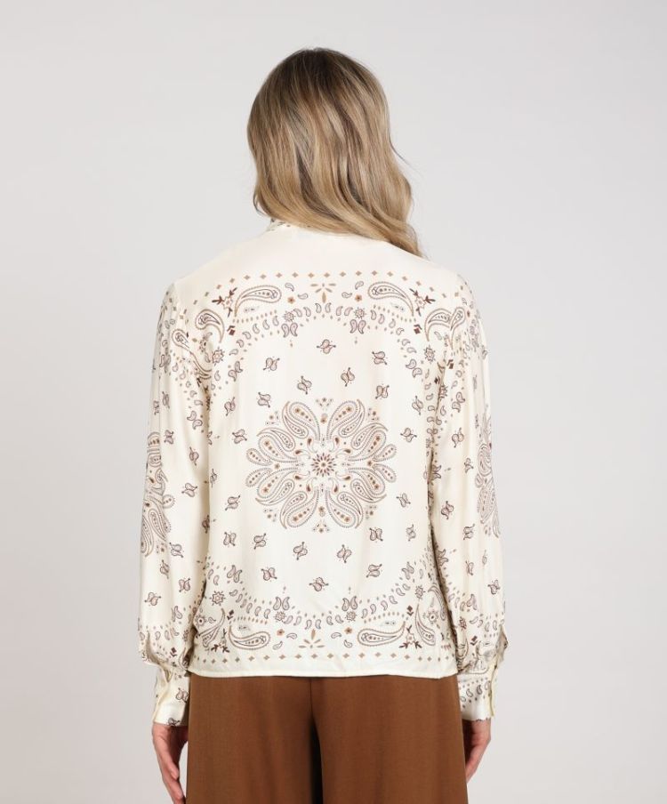 ANGIE BLOUSE TIE PAISLEY 318 Offwhite/To
