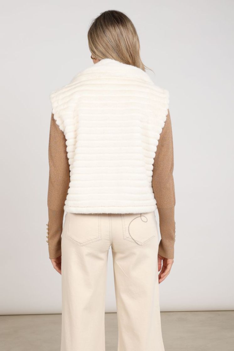 HARRIET GILET ZIPPER 17 Off White