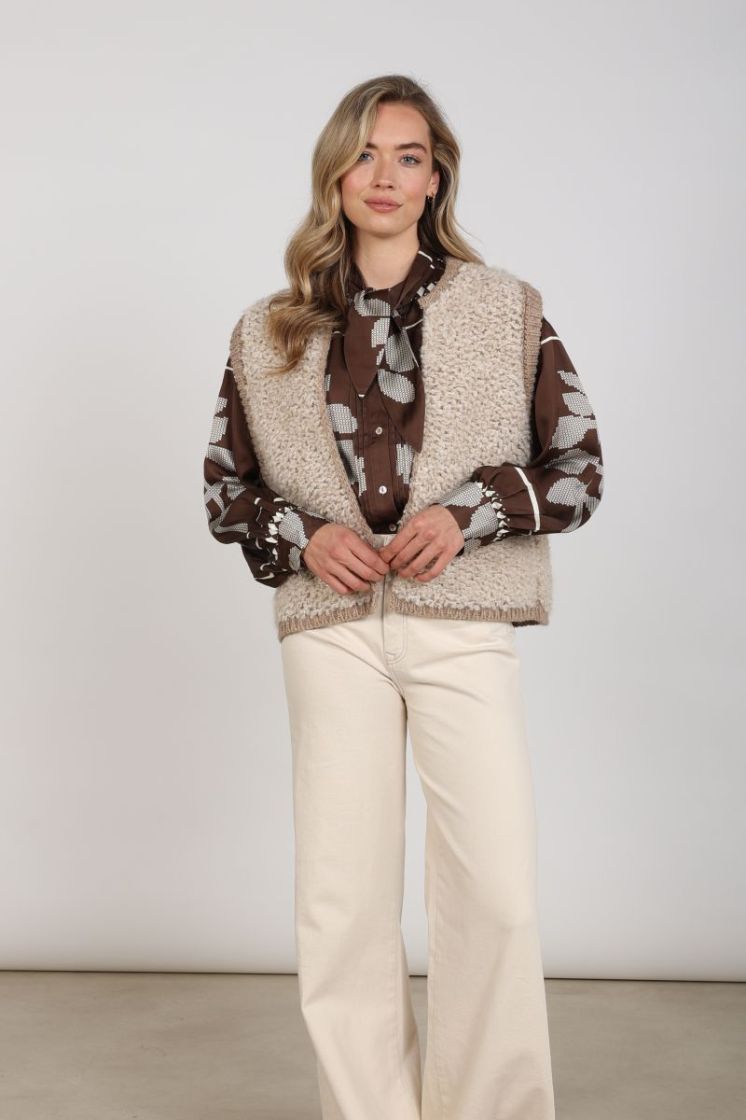 LANA GILET 395 Sand/Taupe