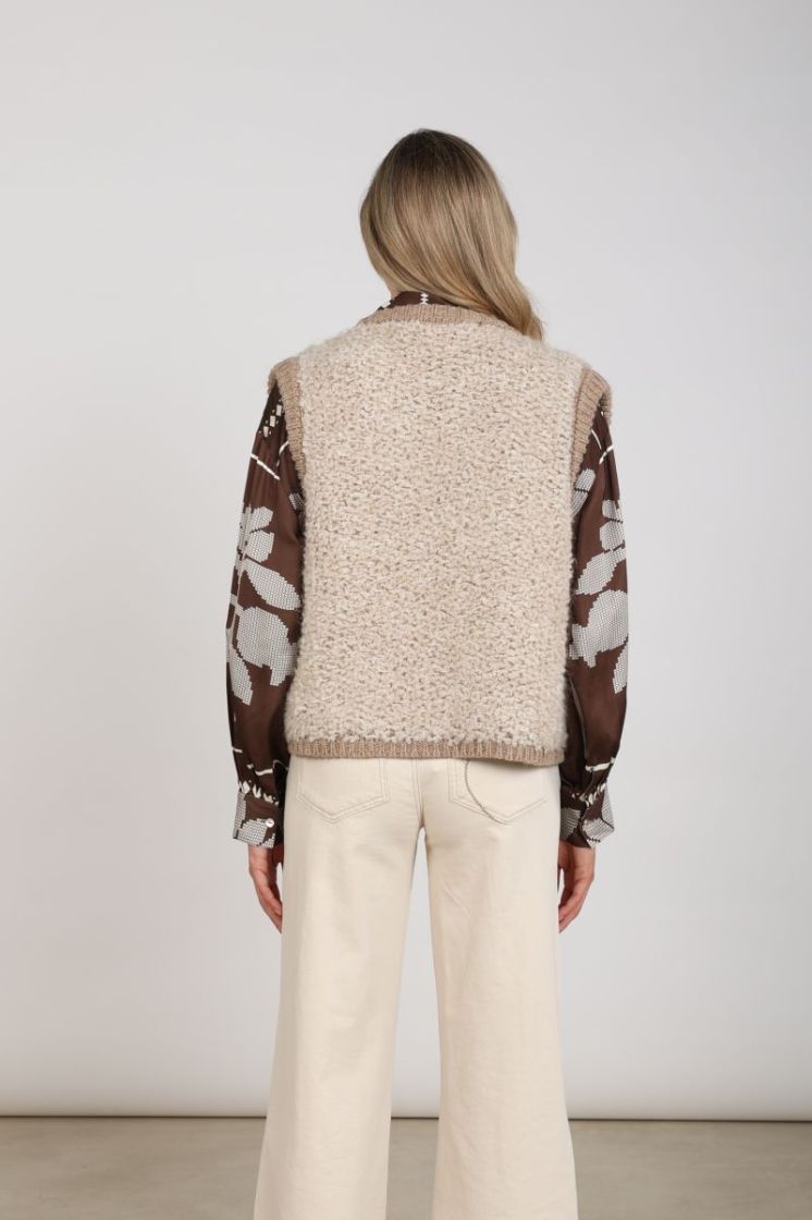 LANA GILET 395 Sand/Taupe