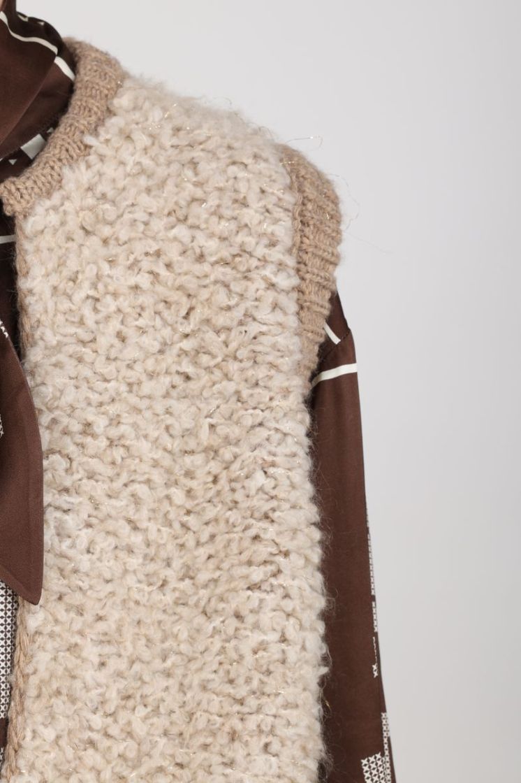 LANA GILET 395 Sand/Taupe