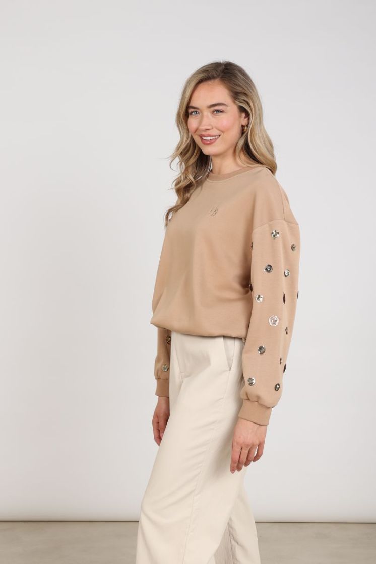 SARA PULLOVER PAILLET 335 Toffee