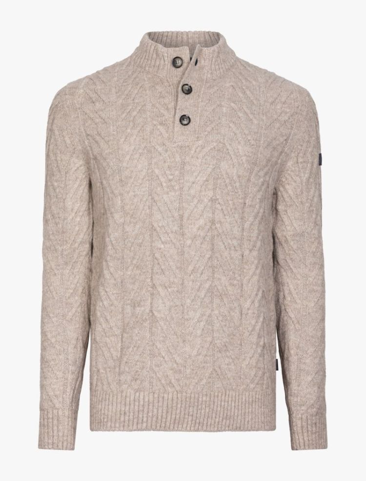 CORATO HALF BUTTON PULLOVER 840000 Taupe
